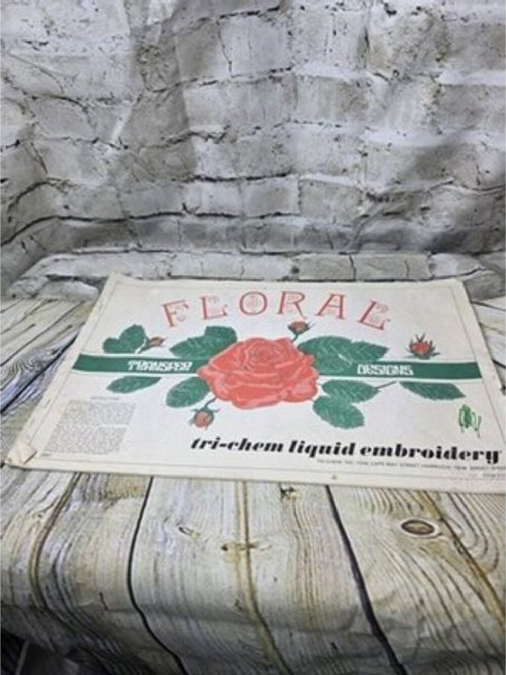 Vtg 70s Tri-Chem Floral 0661 Transfer Book Iron-On Transfers Craft Patterns